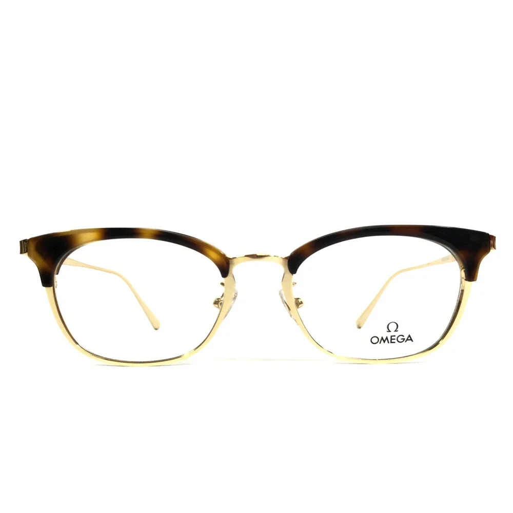 Omega Eyeglasses Frames OM5009-H 052 Tortoise Gold Cat Eye Full Rim 49-18-140